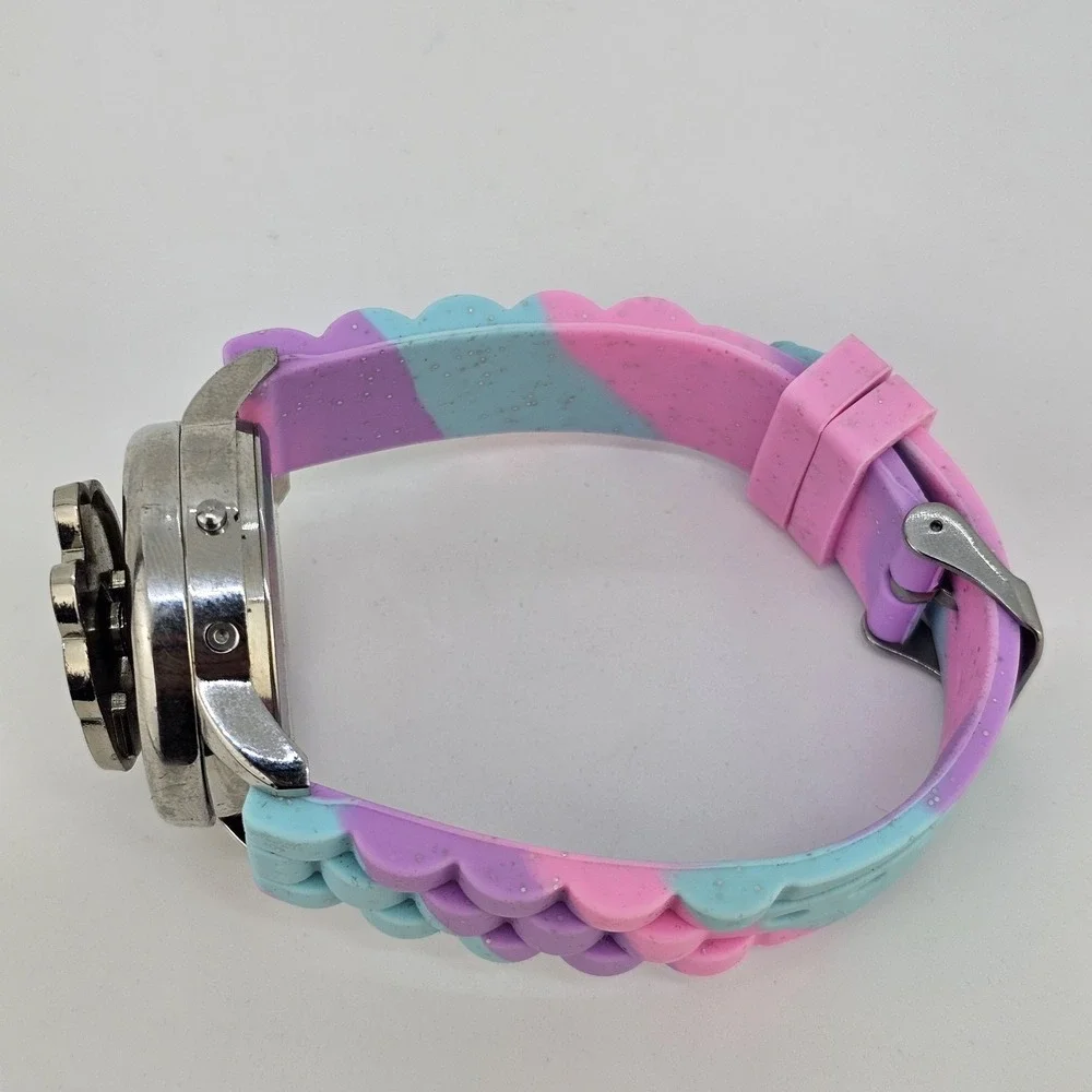 Disney Minnie Mouse Unicorn Spinner Digital LCD Kids Watch 36MM New‎ Battery